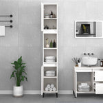 Badkamerkast 30X30X190 Cm Bewerkt Hout