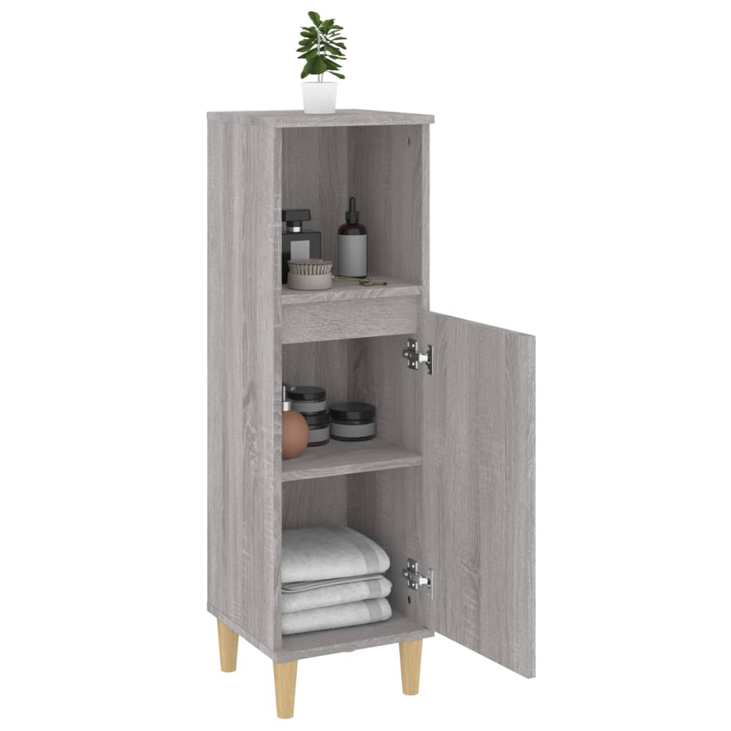 Badkamerkast 30X30X100 Cm Bewerkt Hout Eikenkleur
