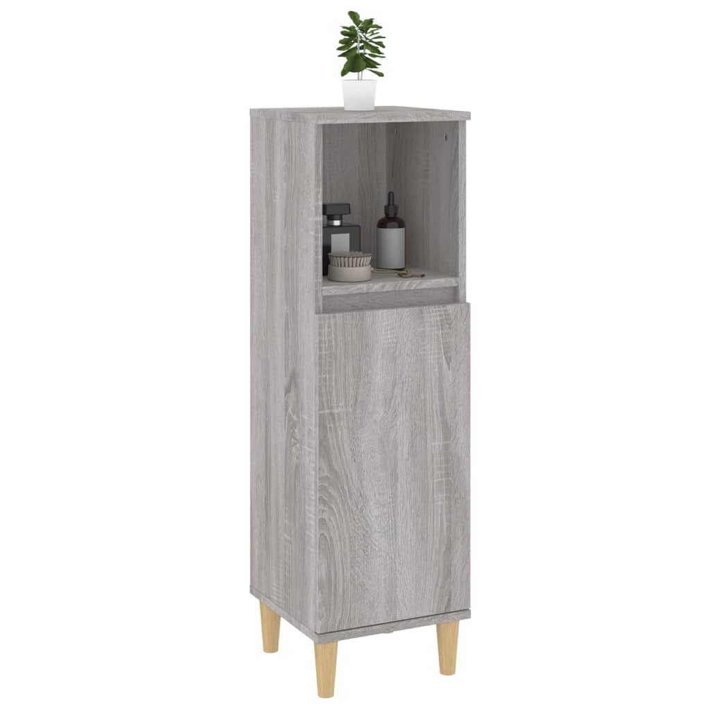 Badkamerkast 30X30X100 Cm Bewerkt Hout Eikenkleur