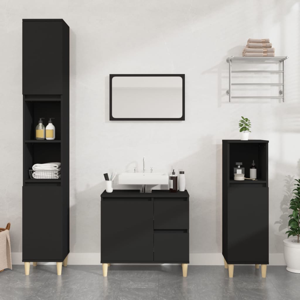 Badkamerkast 65X33X60 Cm Bewerkt Hout
