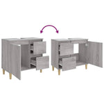 Badkamerkast 65X33X60 Cm Bewerkt Hout Eikenkleurig