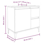 Badkamerkast 65X33X60 Cm Bewerkt Hout Kleurig