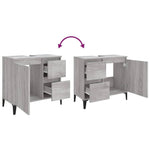 Badkamerkast 65X33X60 Cm Bewerkt Hout Eikenkleurig