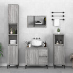Badkamerkast 65X33X60 Cm Bewerkt Hout Eikenkleurig