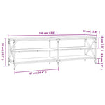 Tv-Meubel 60X40X50 Cm Bewerkt Hout Eikenkleurig