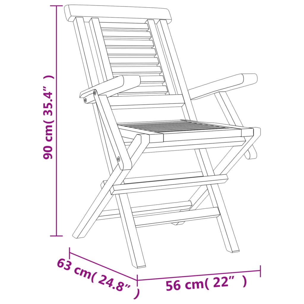 -Delige Tuinset Massief Teakhout