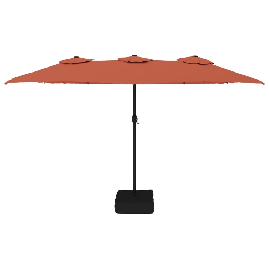 Parasol Dubbel Met Led 449X245 Cm Kleurig