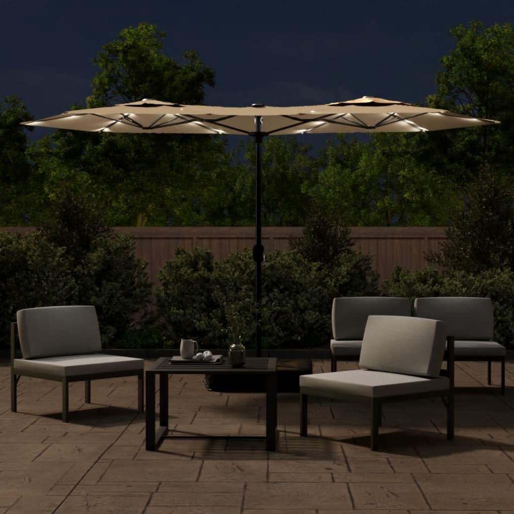 Parasol Dubbel Met Led's 316X240 Cm