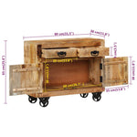 Dressoir Massief Ruw Mangohout