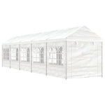 Prieel Met Dak 17,84X2,28X2,69 M Polyetheen Wit