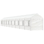 Prieel Met Dak 17,84X2,28X2,69 M Polyetheen Wit