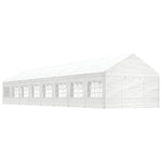 Prieel Met Dak 17,84X4,08X3,22 M Polyetheen Wit