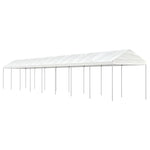 Prieel Met Dak 13,38X2,28X2,69 M Polyetheen Wit