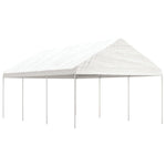 Prieel Met Dak 8,92X4,08X3,22 M Polyetheen Wit