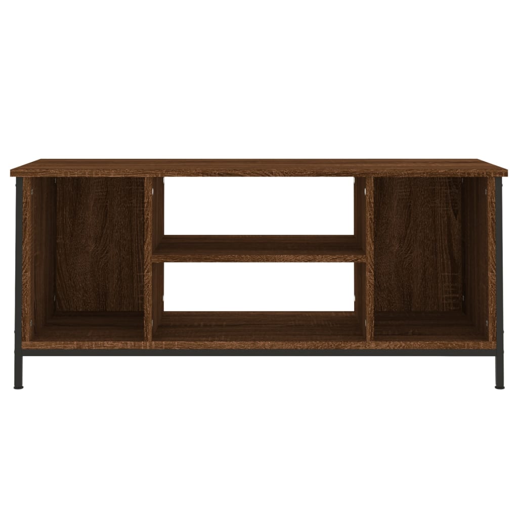 Tv-Meubel 102X35X45 Cm Bewerkt Hout Bruin Eikenkleur