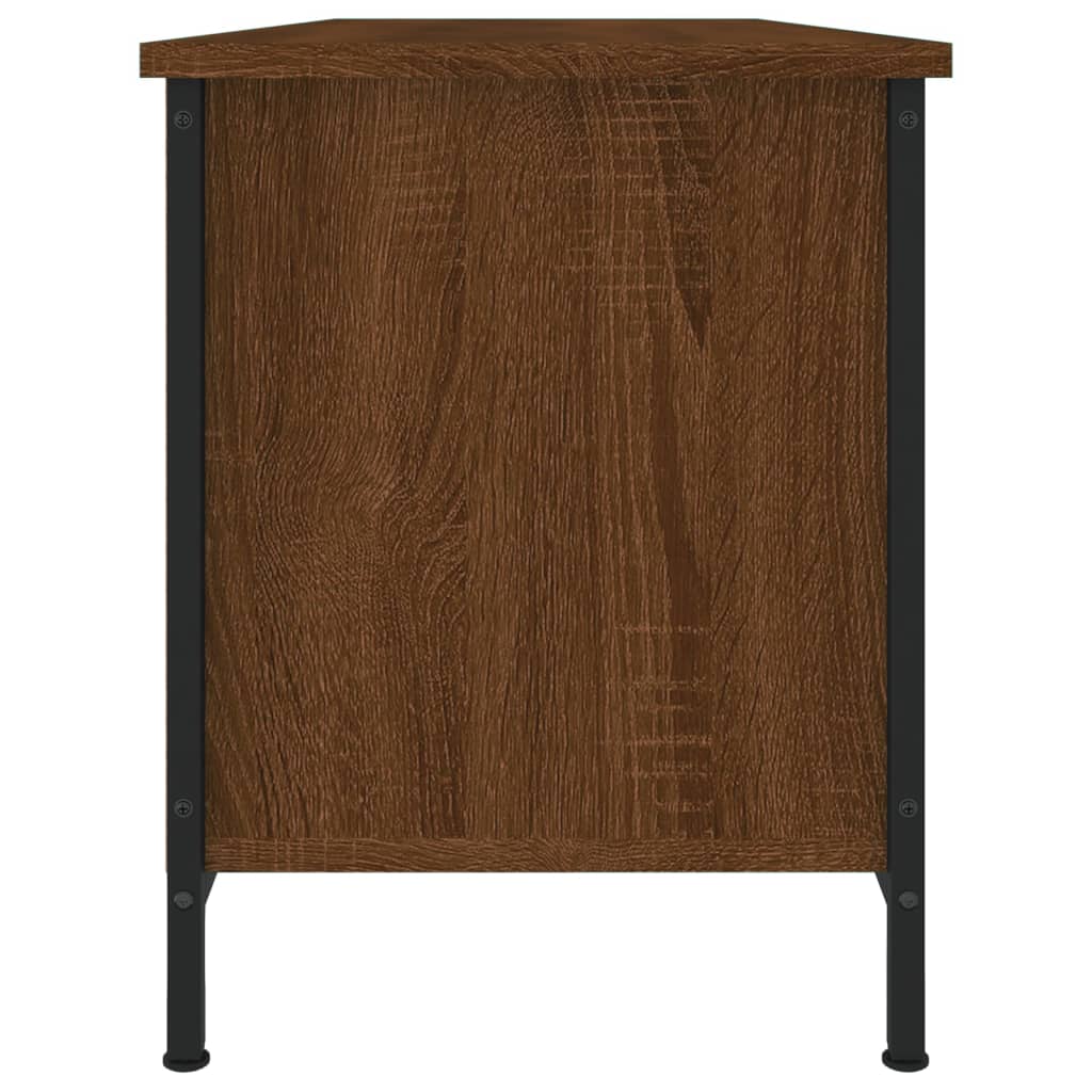 Tv-Meubel 102X35X45 Cm Bewerkt Hout Bruin Eikenkleur