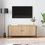 Tv-Meubel Met Deuren Bewerkt Hout