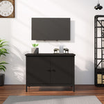 Tv-Meubel Met Deuren Bewerkt Hout