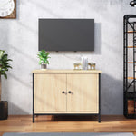 Tv-Meubel Met Deuren Bewerkt Hout