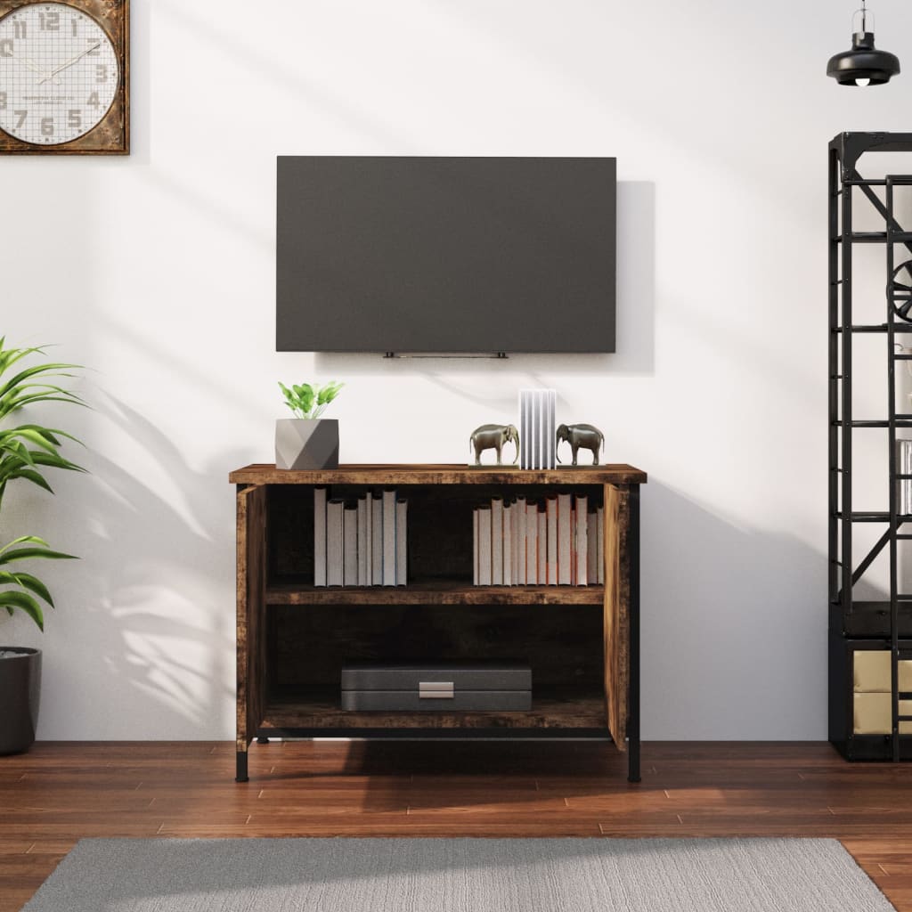 Tv-Meubel Met Deuren Bewerkt Hout