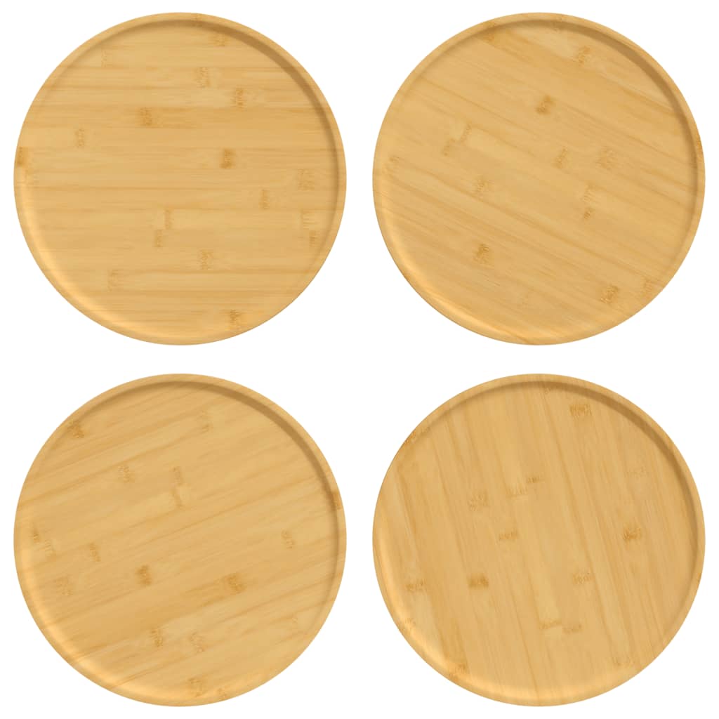 Pizzaborden 4 St Ø32X1,5 Cm Bamboe
