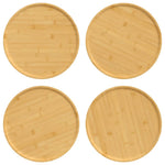 Pizzaborden 4 St Ø32X1,5 Cm Bamboe