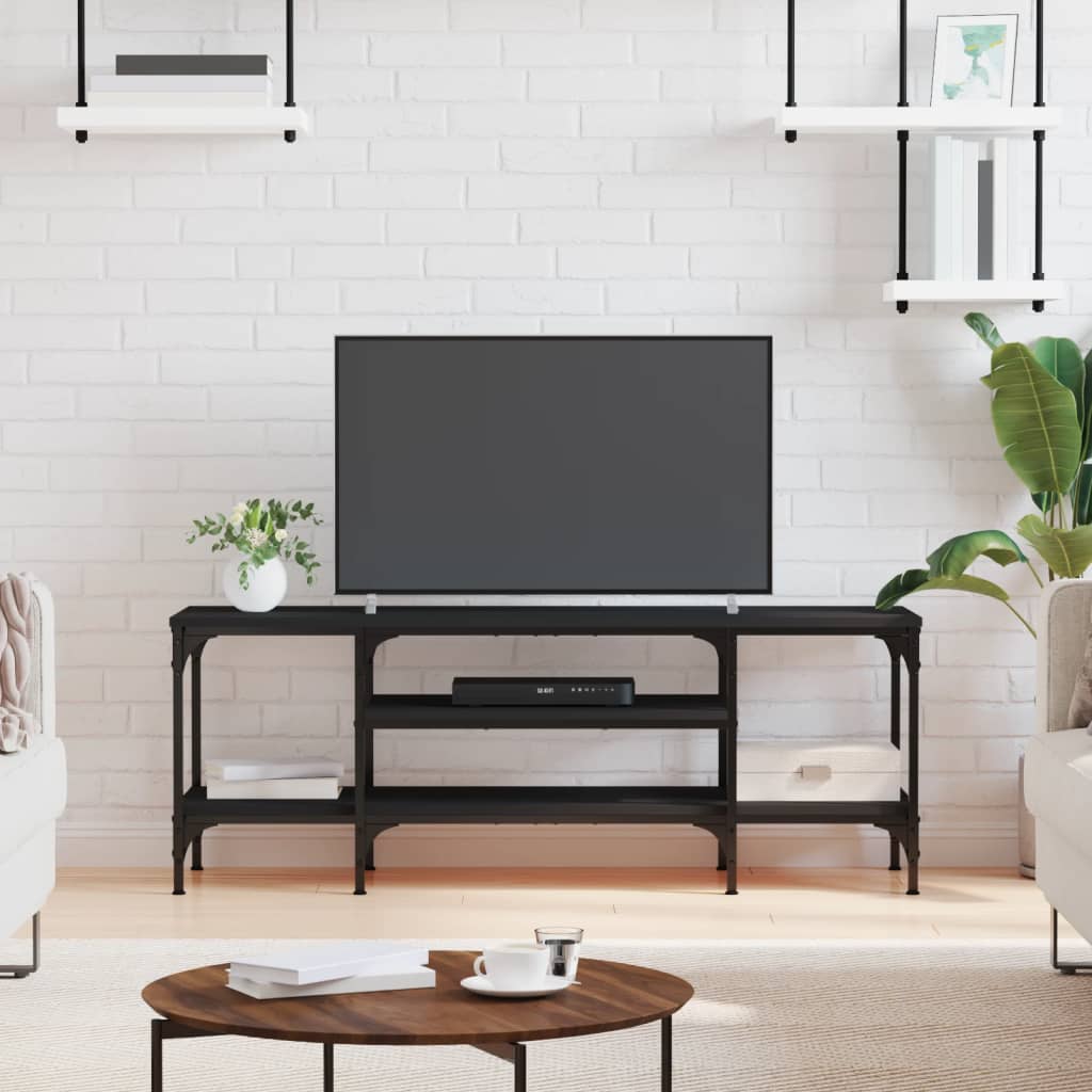 Tv-Meubel Bewerkt Hout En Ijzer Kleur