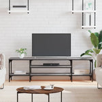 Tv-Meubel Bewerkt Hout En Ijzer Kleur