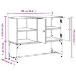Dressoir 100X40X79,5 Cm Bewerkt Hout Kleurig