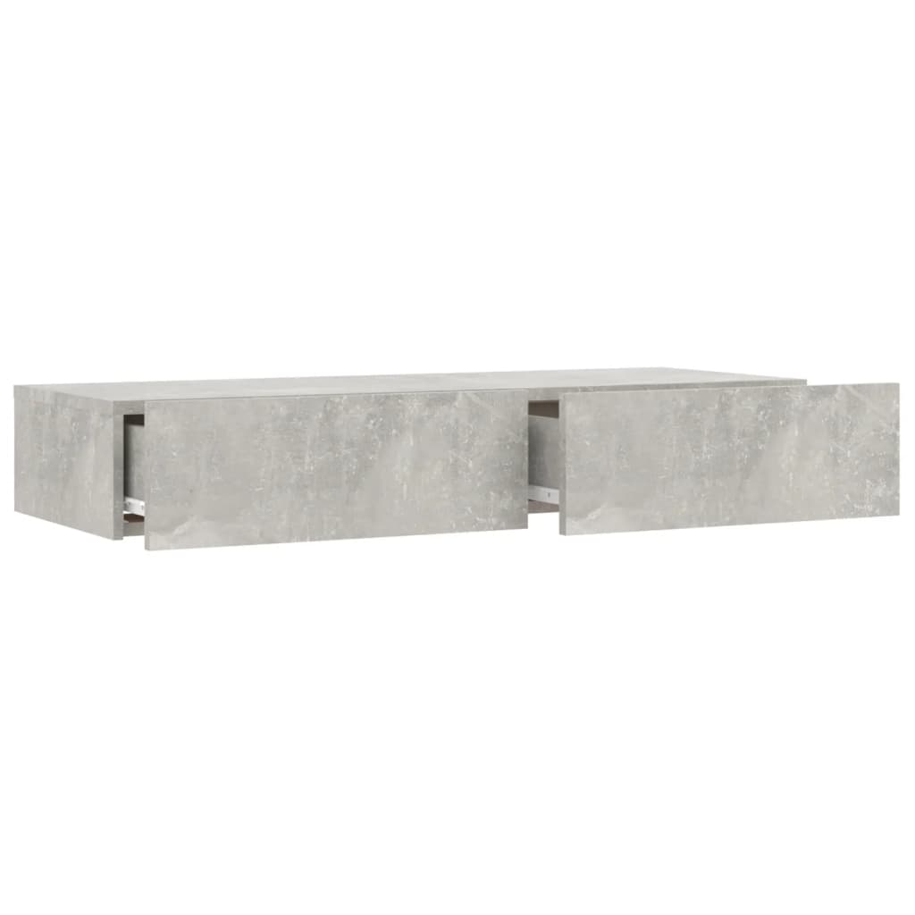 Tv-Meubel Met Led-Verlichting 90X35X15,5 Cm Betongrijs