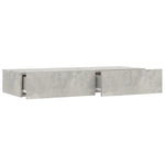 Tv-Meubel Met Led-Verlichting 90X35X15,5 Cm Betongrijs