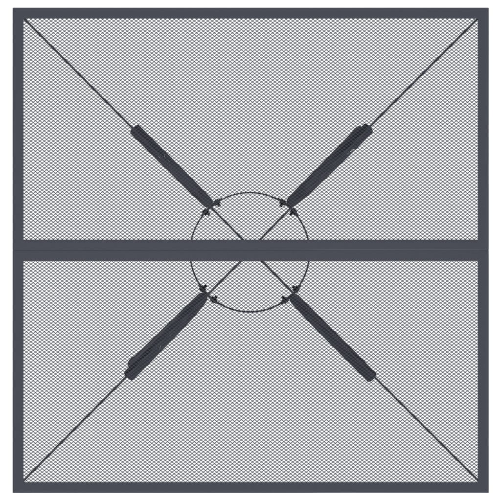 Tuintafel 80X80X72,5 Cm Staal Gaas Antracietkleurig