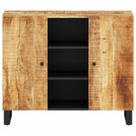 Dressoir Met 2 Deuren 90X33X75 Cm Massief Mangohout