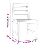 7-Delige Tuinset Massief Teakhout