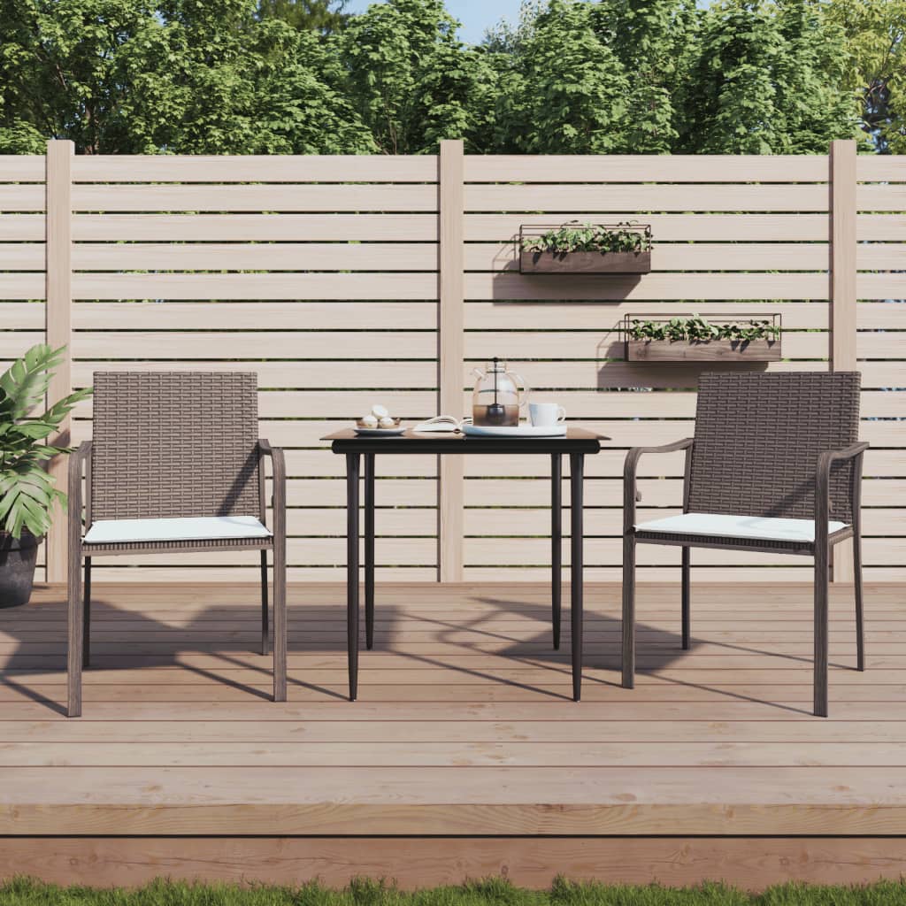 Tuinstoelen Met Kussens 56X59X84 Cm Poly Rattan