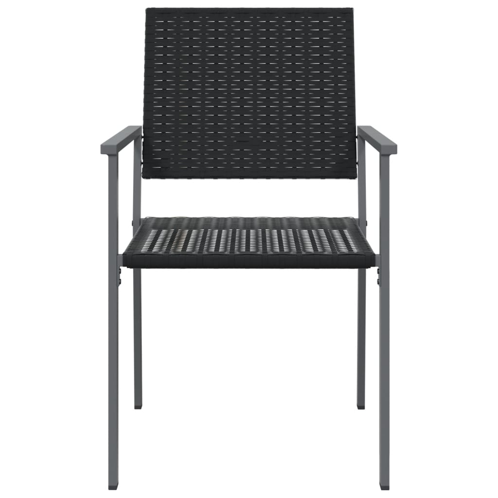 Tuinstoelen 54X6,5X89 Cm Poly Rattan Zwart