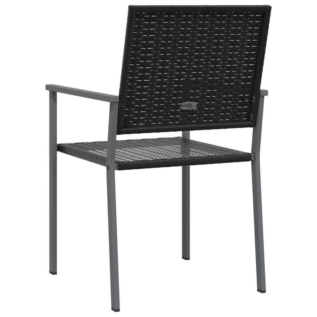 Tuinstoelen 54X6,5X89 Cm Poly Rattan Zwart