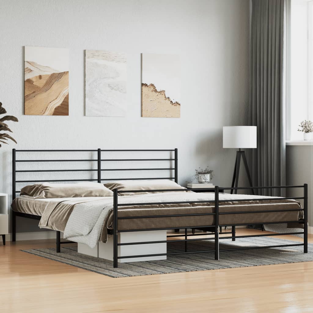 Bedframe Met Hoofd- En Voeteneinde Metaal