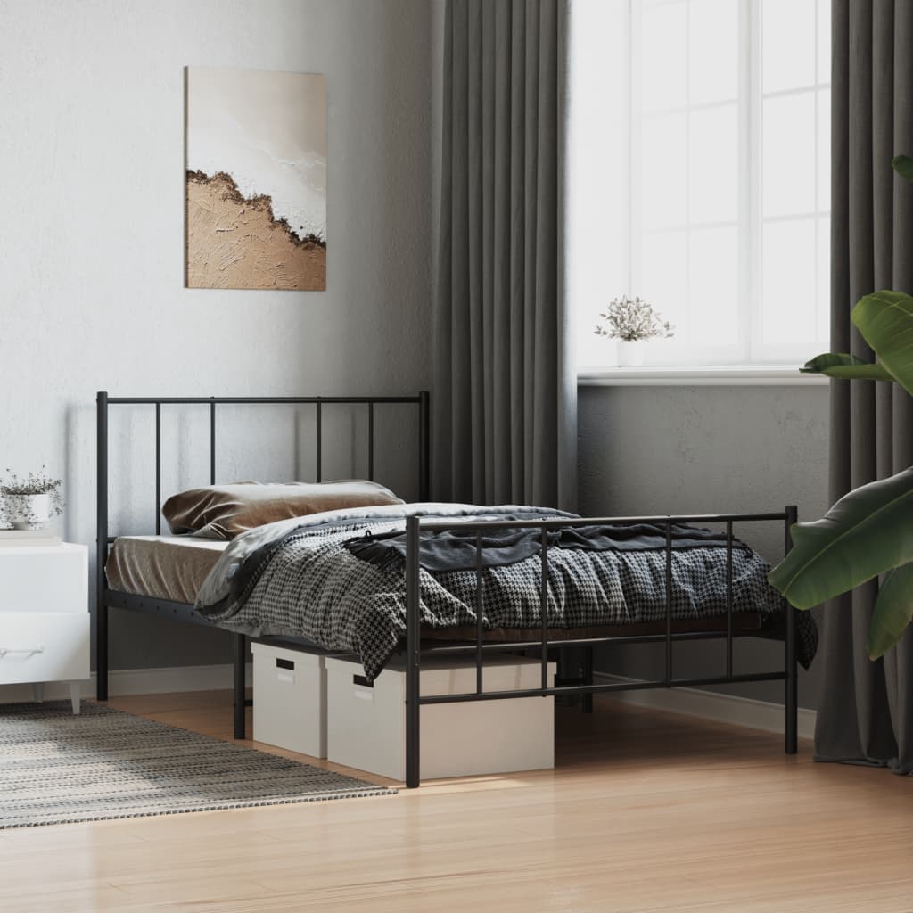 Bedframe Met Hoofd- En Voeteneinde Metaal