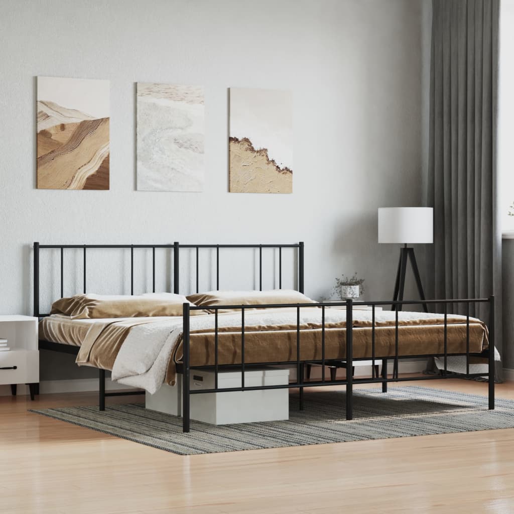 Bedframe Met Hoofd- En Voeteneinde Metaal