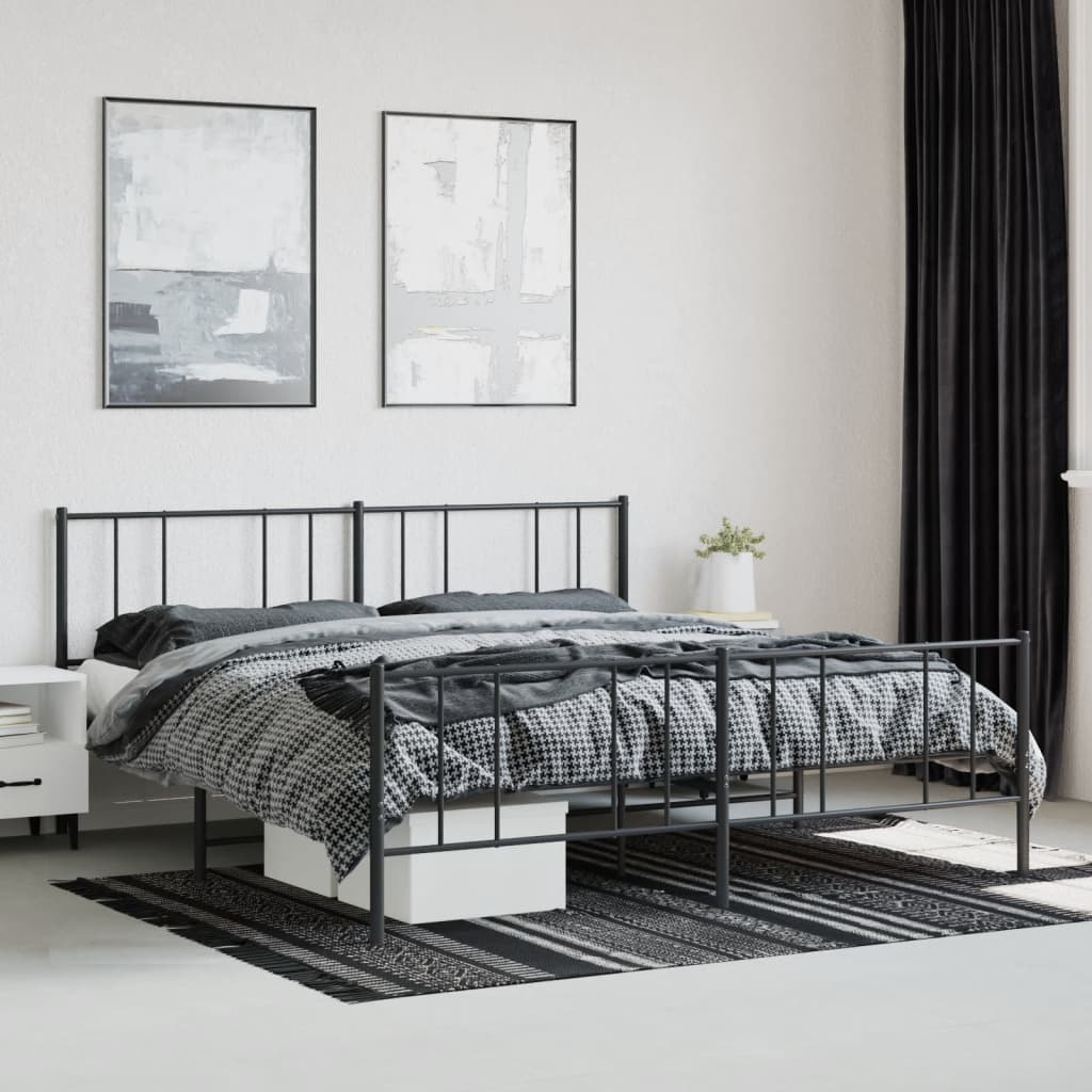 Bedframe Met Hoofd- En Voeteneinde Metaal