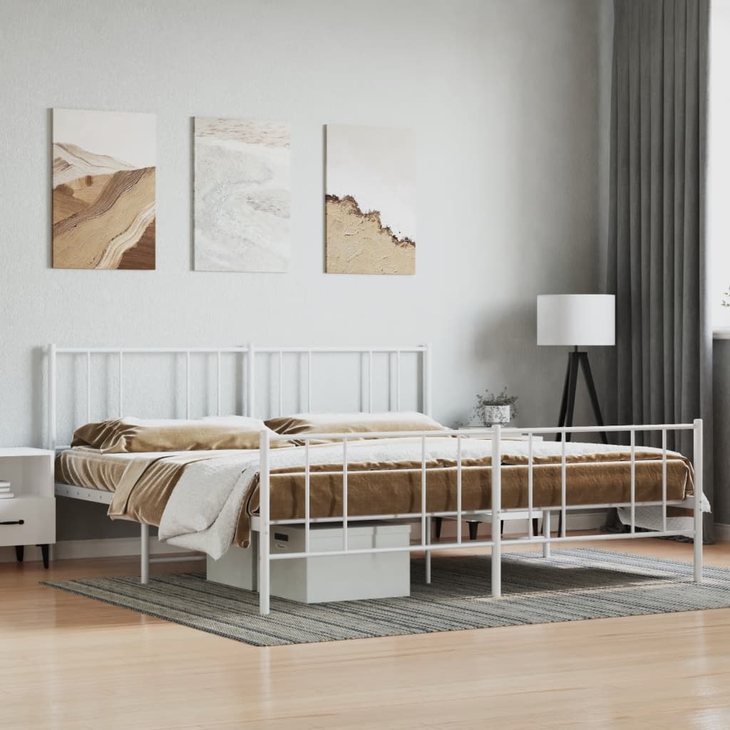 Bedframe Met Hoofd- En Voeteneinde Metaal