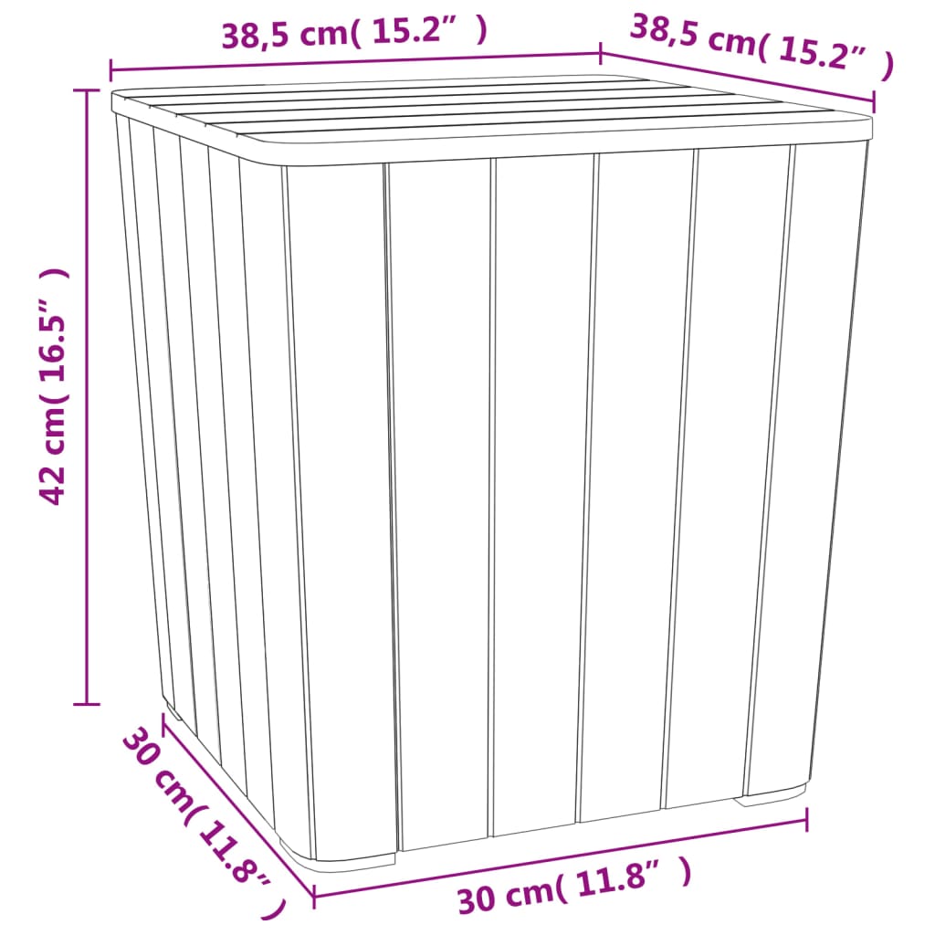 Tuintafel Met Afneembaar Deksel Polypropeen Licht