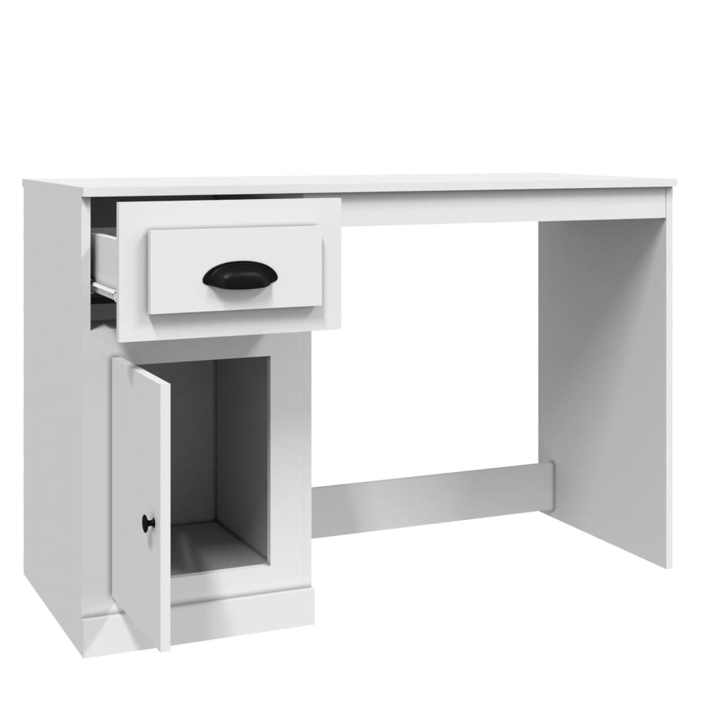 Bureau Met Lade 115X50X75 Cm Bewerkt Hout