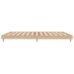 Bedframe Zonder Matras Hout Kleurig Sonoma Eiken