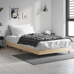 Bedframe Zonder Matras Hout Kleurig Sonoma Eiken