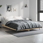 Bedframe Zonder Matras Hout Kleurig Sonoma Eiken
