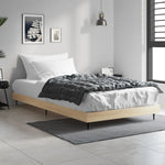 Bedframe Zonder Matras Hout Kleurig Sonoma Eiken
