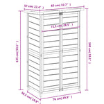 Tuinschuur 83X57X140 Cm Massief Grenenhout