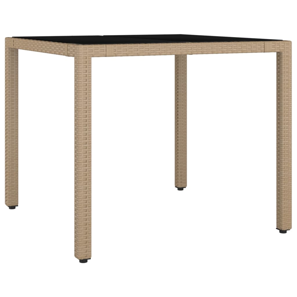 -Delige Tuinset Met Kussens Poly Rattan Beige